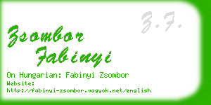 zsombor fabinyi business card